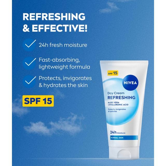Nivea Refreshing Day Cream Moisturiser SPF15 for Normal Skin 50ml - gallery image 3
