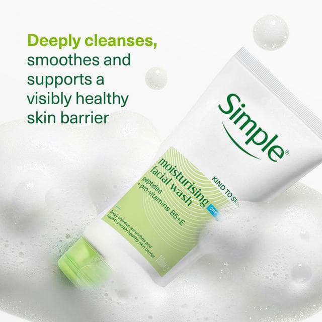 Simple Kind to Skin 150ml Moisturising Face Wash for Sensitive Skin - gallery image 3