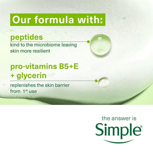 Simple Kind to Skin 150ml Moisturising Face Wash for Sensitive Skin - gallery image 4