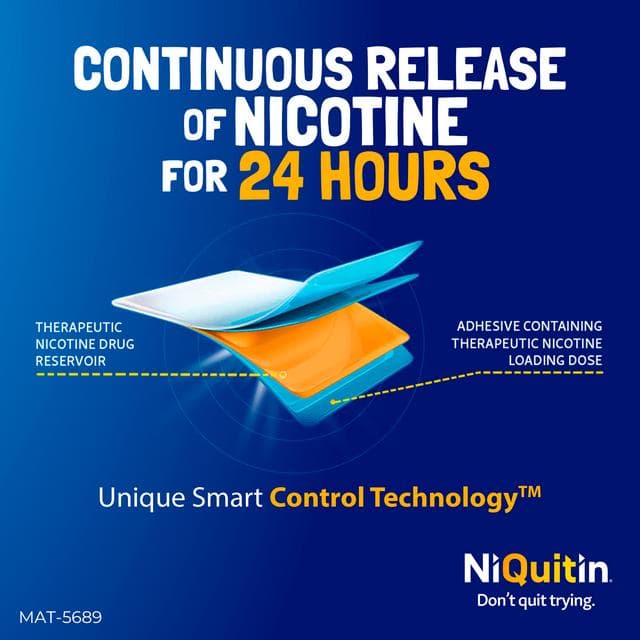 NiQuitin Clear Patch Step 3 Quit Smoking Aid - 7 Nicotine Patches for 1 Weeks Treatment 7mg - gallery image 6