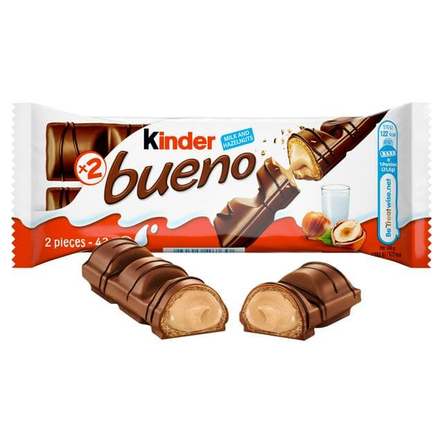 Kinder Bueno Milk Chocolate & Hazelnuts Single Bar 2x21.5g - gallery image 1