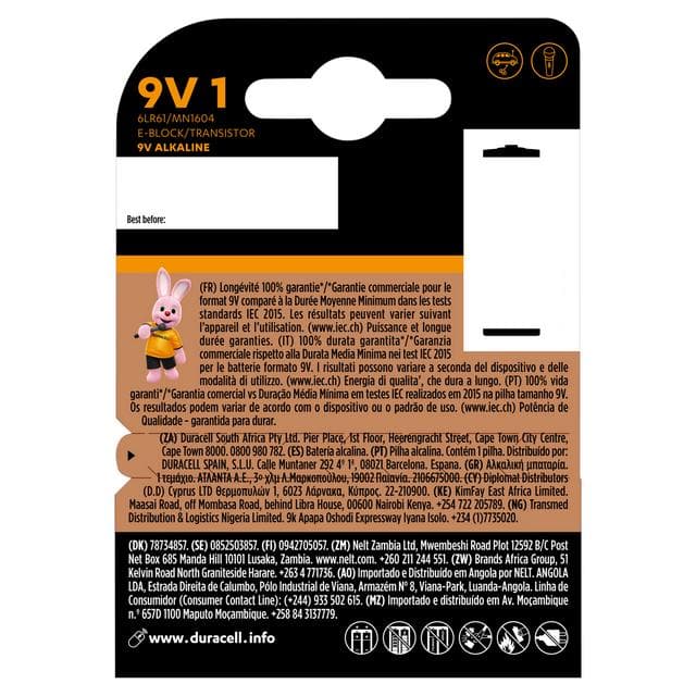 Duracell Plus Pack of 1 9V Batteries - gallery image 2