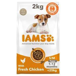 IAMS Small to Medium Puppy & Junior Dry Dog Food 2kg