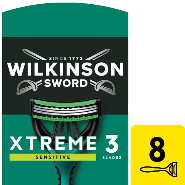Wilkinson Sword Xtreme 3 Sensitive Men's Disposable Razors x8 - gallery image 1