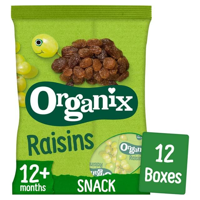 Organix Mini Organic Raisin Snack Boxes Toddler Snacks Multipack 12 months+ 12x14g - gallery image 1