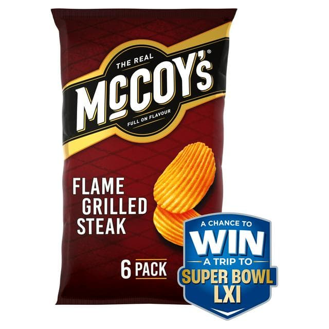 McCoy's Flame Grilled Steak Crisps 6x25g - gallery image 1