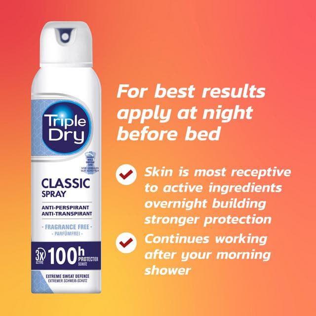 Triple Dry Anti-Perspirant Deodorant, Fragrance Free 150ml - gallery image 6