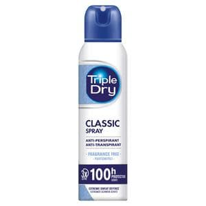 Triple Dry Anti-Perspirant Deodorant, Fragrance Free 150ml