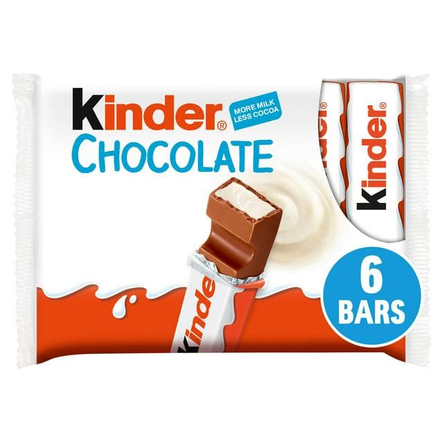 Kinder Chocolate Medium Snack Bars Multipack 6x21g - gallery image 1