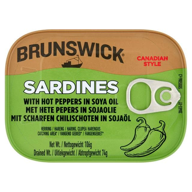 Brunswick Sardines with Hot Peppers 106g - gallery image 1