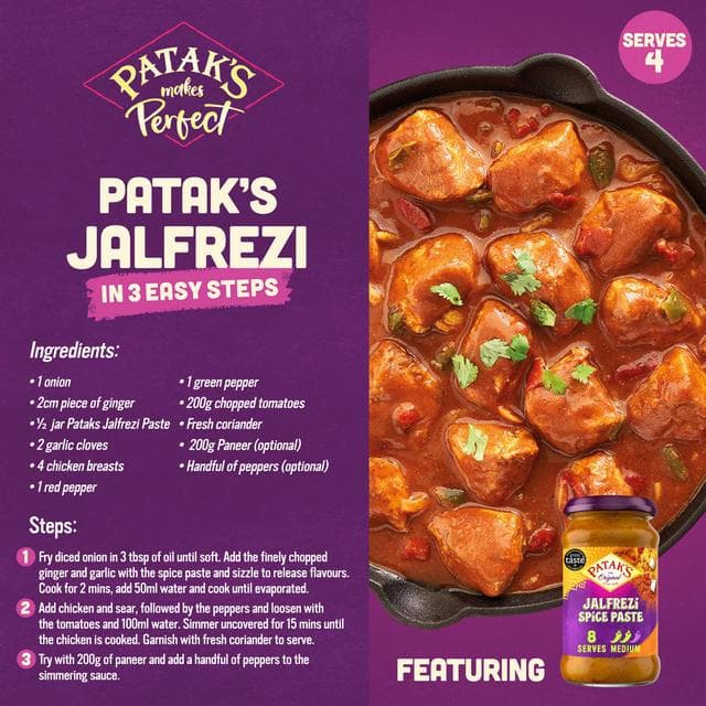 Patak's Jalfrezi Spice Paste 283g - gallery image 2