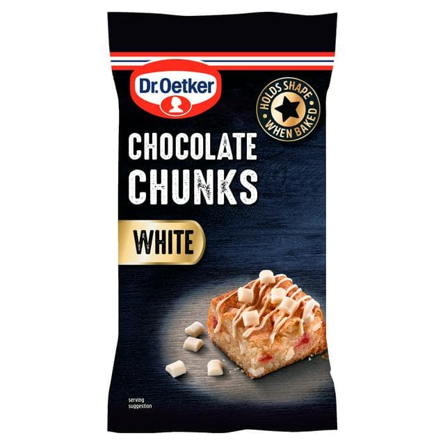 Dr. Oetker White Chocolate Chip Chunks 100g - gallery image 1