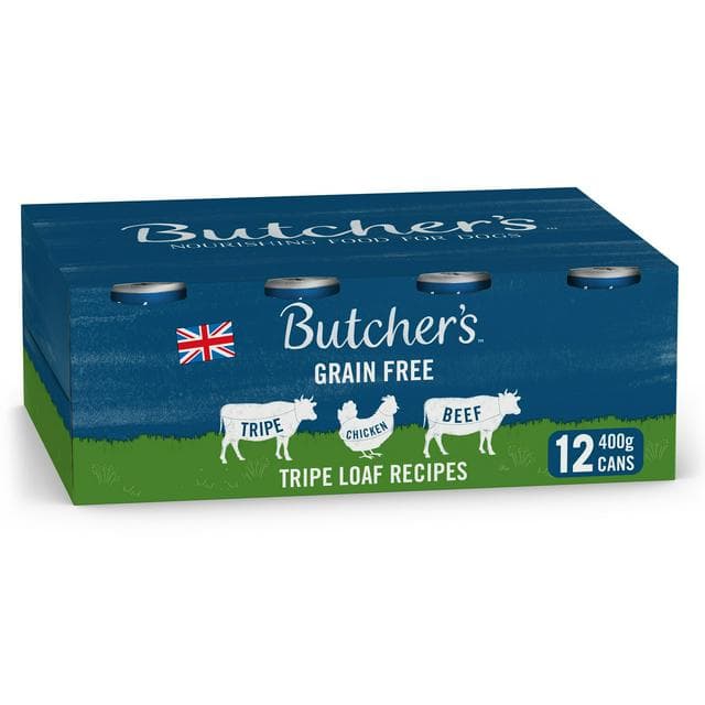 Butcher's Tripe Loaf Recipes Dog Food Tins 12x400g - gallery image 1