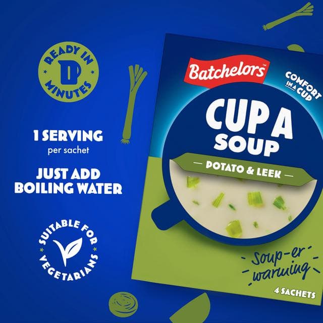 Batchelors Cup a Soup, Cream of Mushroom with Croutons x4 99g - gallery image 3