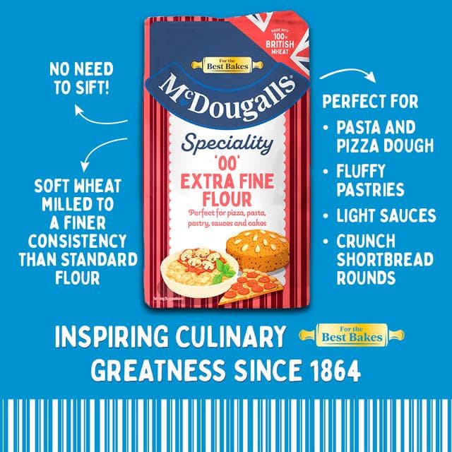 McDougalls 1kg Speciality '00' Extra Fine Pasta Pizza Plain Flour - gallery image 2