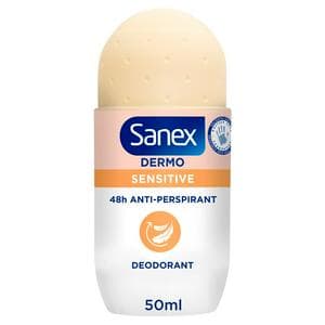 Sanex Derma Care Sensitive 48 Hour Antiperspirant Roll On Deodorant 50ml