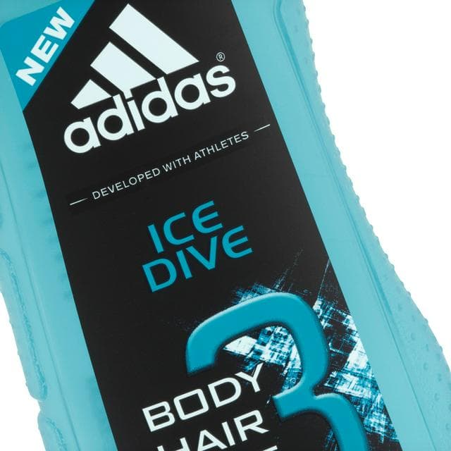 Adidas Shower Gel, Ice Dive 250ml - gallery image 1