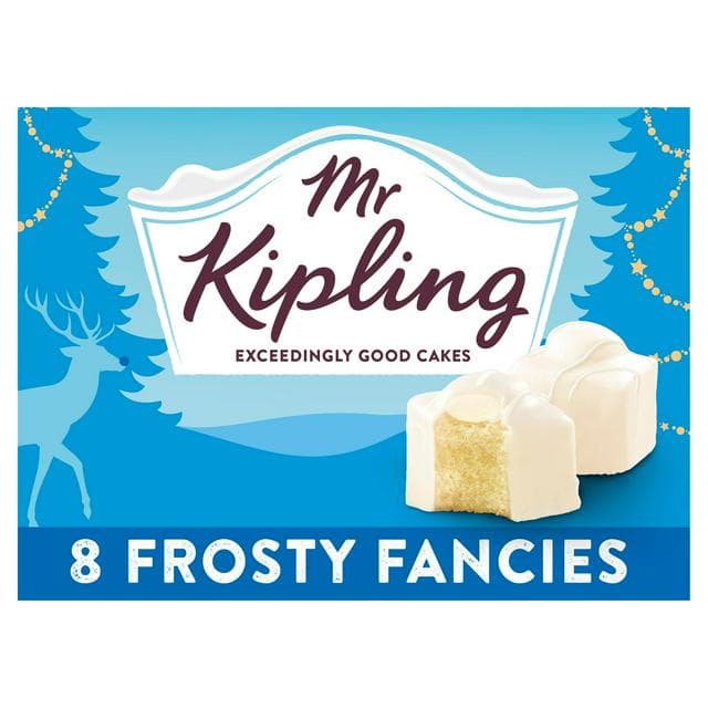 Mr Kipling 8 x Frosty Fancies Christmas Cakes - gallery image 1