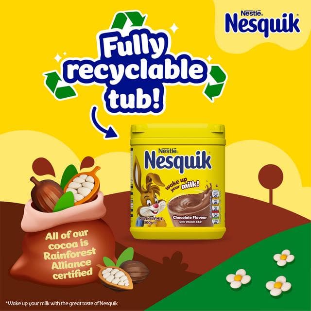 Nesquik Chocolate Flavoured Milkshake Powder 500g Tub - gallery image 4