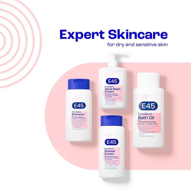 E45 Emollient Bath Oil to Moisturise Dry, Itchy Skin on Body & Hands 500ml - gallery image 3