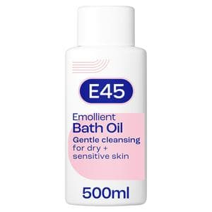 E45 Emollient Bath Oil to Moisturise Dry, Itchy Skin on Body & Hands 500ml