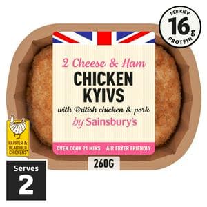 Sainsbury's Cheese & Ham Chicken Kyivs x2 260g