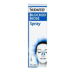 Sudafed Blocked Nose Spray Congestion Relief Lasts Up to 10 Hours 15ml