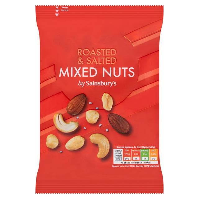 Sainsbury's Roasted & Salted Mixed Nuts 200g - gallery image 1