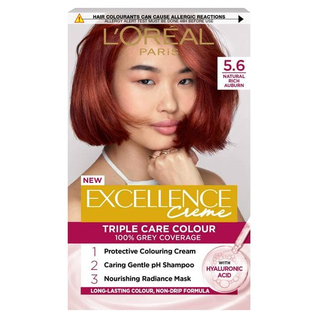 L'Oreal Paris Excellence Permanent Hair Dye Rich Auburn Red 5.6 - gallery image 1