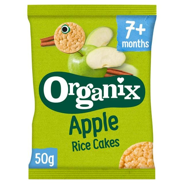 Organix Apple Organic Baby Finger Food Snack Rice Cakes 50g - gallery image 1