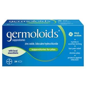 Germoloids Haemorrhoids Suppositories Pack x24