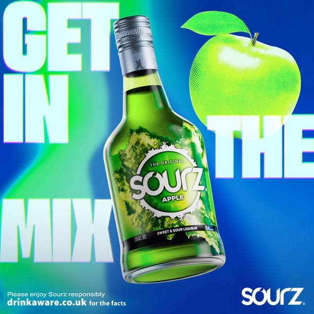Sourz Apple Liqueur 70cl - gallery image 2