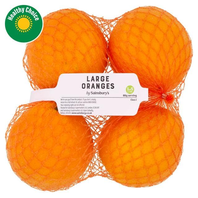 Sainsbury's 4 x Large Oranges - gallery image 1