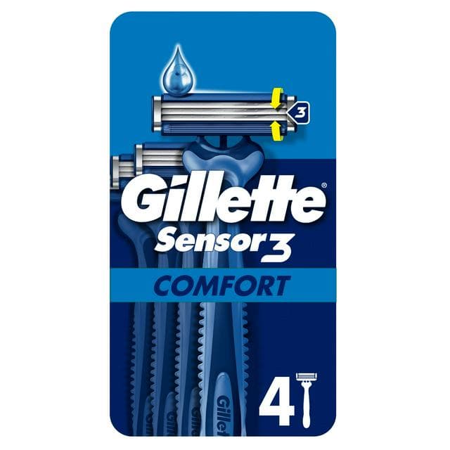 Gillette Sensor 3 Disposable Razors x4 - gallery image 1