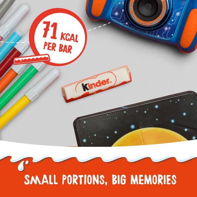 Kinder Chocolate Small Snack Bars Multipack 16x12.5g - gallery image 3
