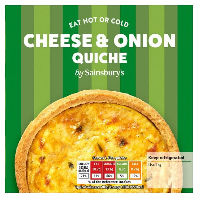 Sainsbury's Cheese & Onion Quiche 170g - gallery image 1