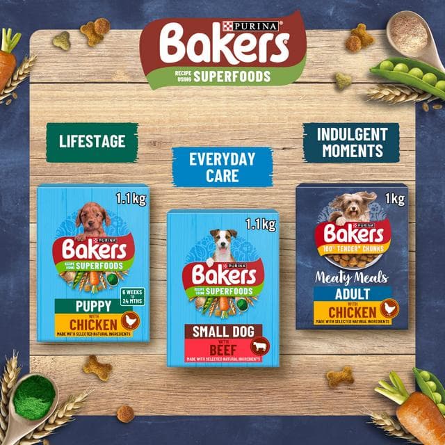 Bakers Meaty Meals Adult Dry Dog Food Beef 2.7kg - gallery image 2