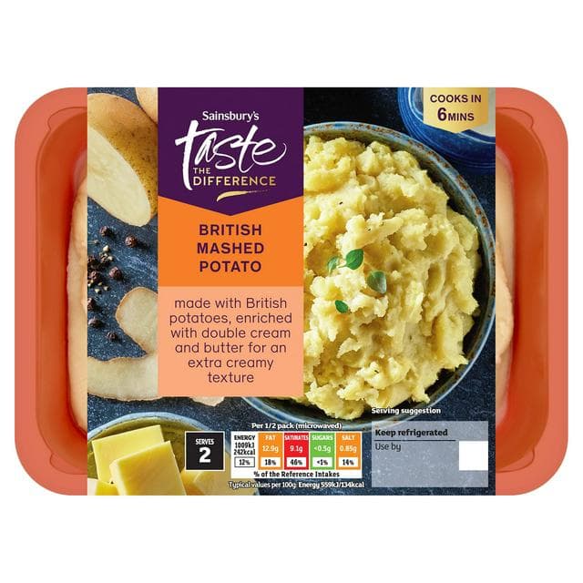Sainsbury's Mashed Potato Seasoned with Cracked Black Pepper, Taste the Difference 400g - gallery image 1