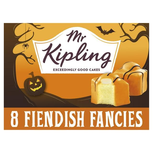 Mr Kipling 8 x Fiendish Fancies French Halloween Cakes - gallery image 1