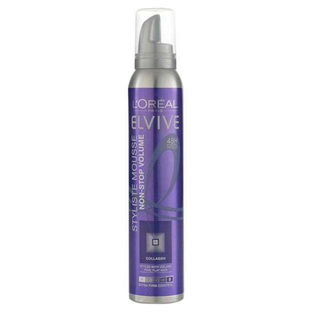 L'Oreal Elvive Styliste Volume Flat Hair Mousse 200ml - gallery image 1