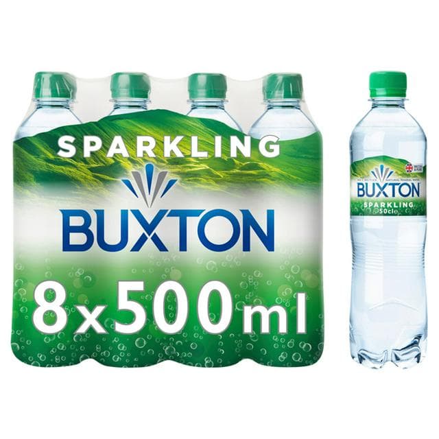 Buxton Sparkling Natural Mineral Water 8x500ml - gallery image 1