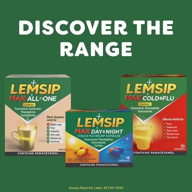 Lemsip 16 Max Day & Night Cold & Flu Relief Capsules - gallery image 6