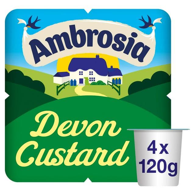 Ambrosia Devon 4 x 120g Custard Dessert Snack Pots - gallery image 1