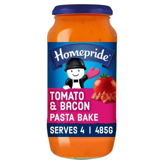 Homepride Tomato & Bacon Pasta Bake Sauce 485g - gallery image 1