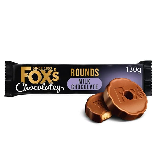 Fox's 130g Chocolatey Biscuits Milk Chocolate Rounds - gallery image 1