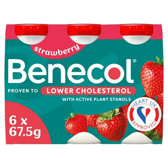 Benecol Yogurt Drink Strawberry 6x67.5g - gallery image 1