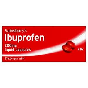 Sainsbury's Ibuprofen Liquid Capsules 200mg x16