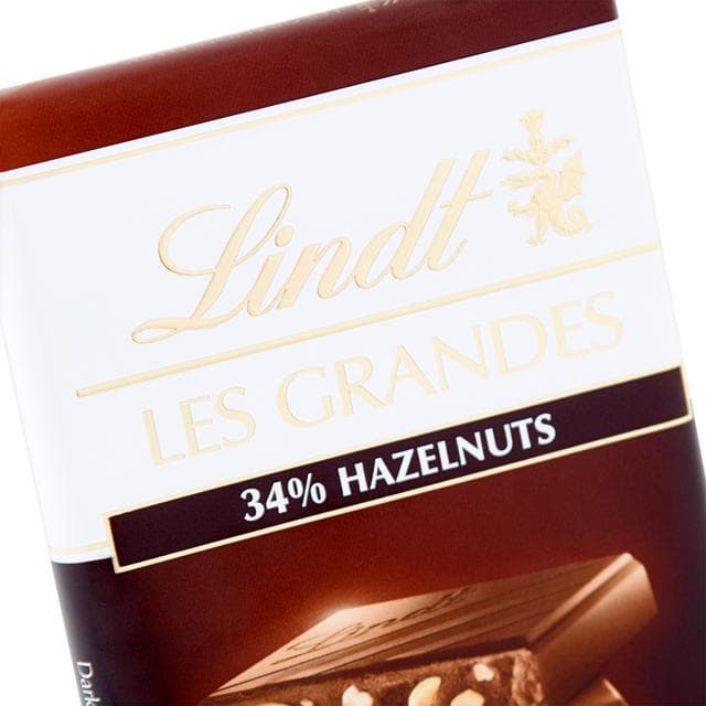 Lindt Les Grandes Dark Chocolate Hazelnut Bar 150g - gallery image 2