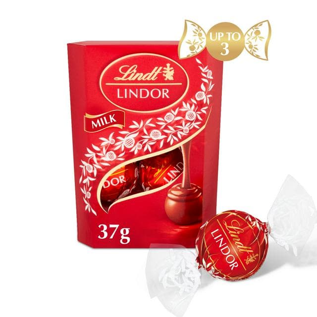 Lindt Lindor Milk Chocolate Truffles Treat Box 37g - gallery image 1