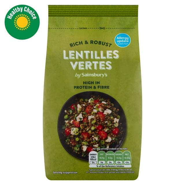 Sainsbury's Lentilles Vertes Bag 500g - gallery image 1
